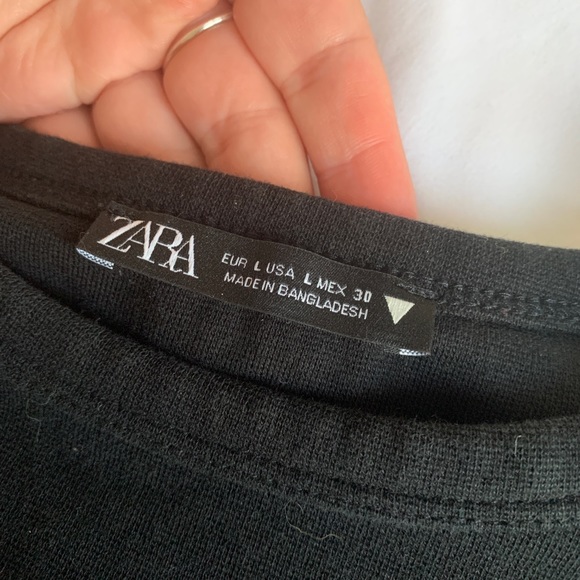 Black Zara Simple Crop Top - Picture 4 of 5